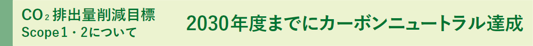 co2排出量削減目標 Scope1・2について